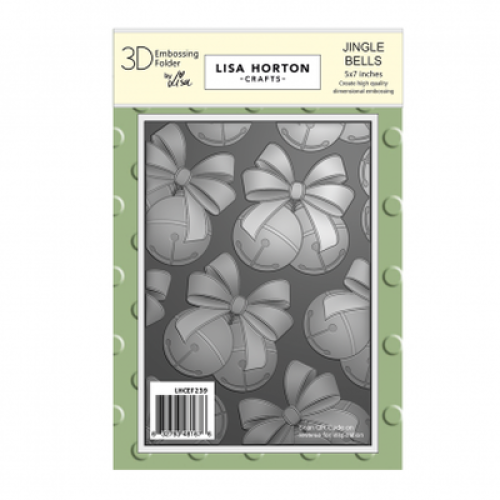 jingle bells -3D Embossing Folder by lisa horton crafts LHCEF239